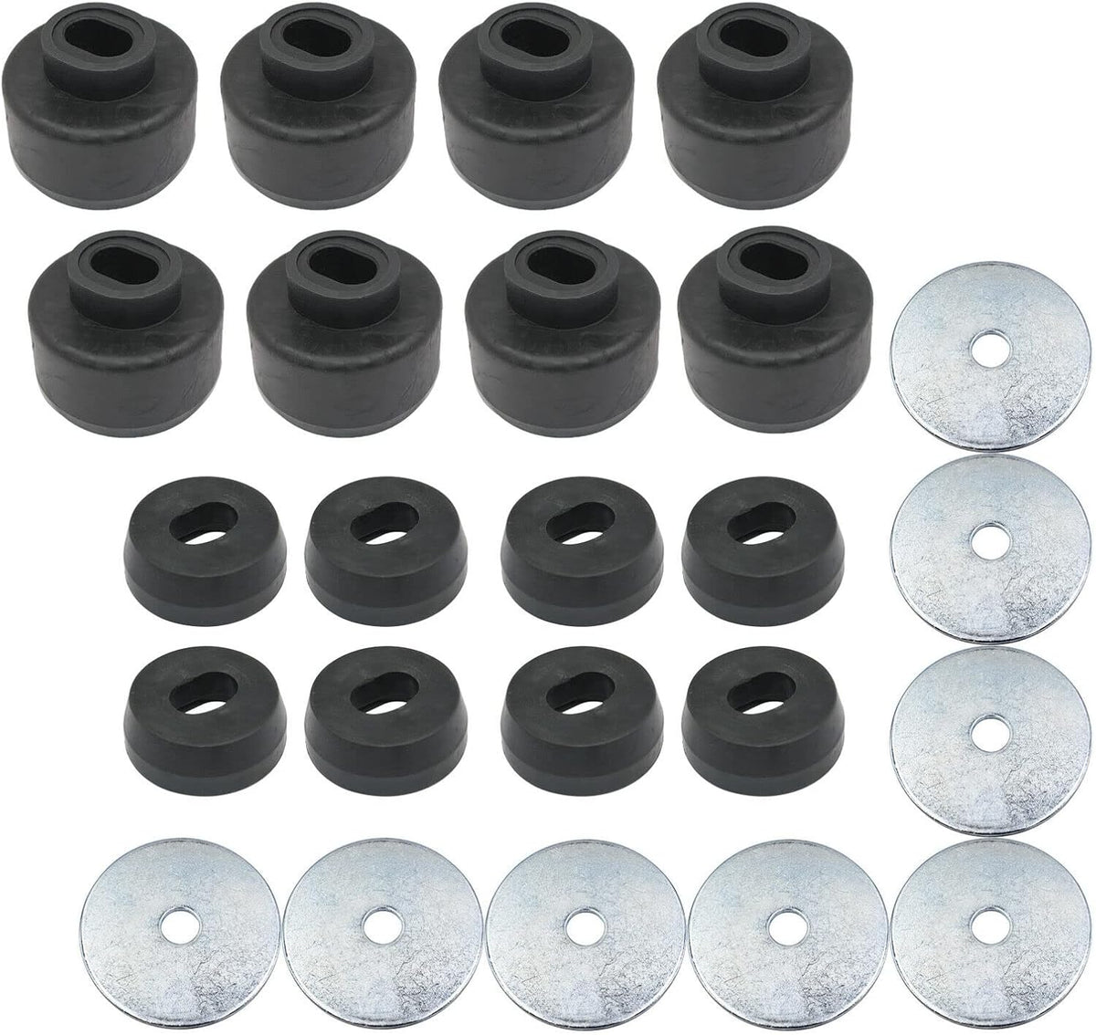 Black Body and Cab Mount Bushing Kit 16 Pcs H8878