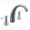 Polished Chrome Deck-Mount High-Flow Bath Faucet Trim with Lever Handles V709795