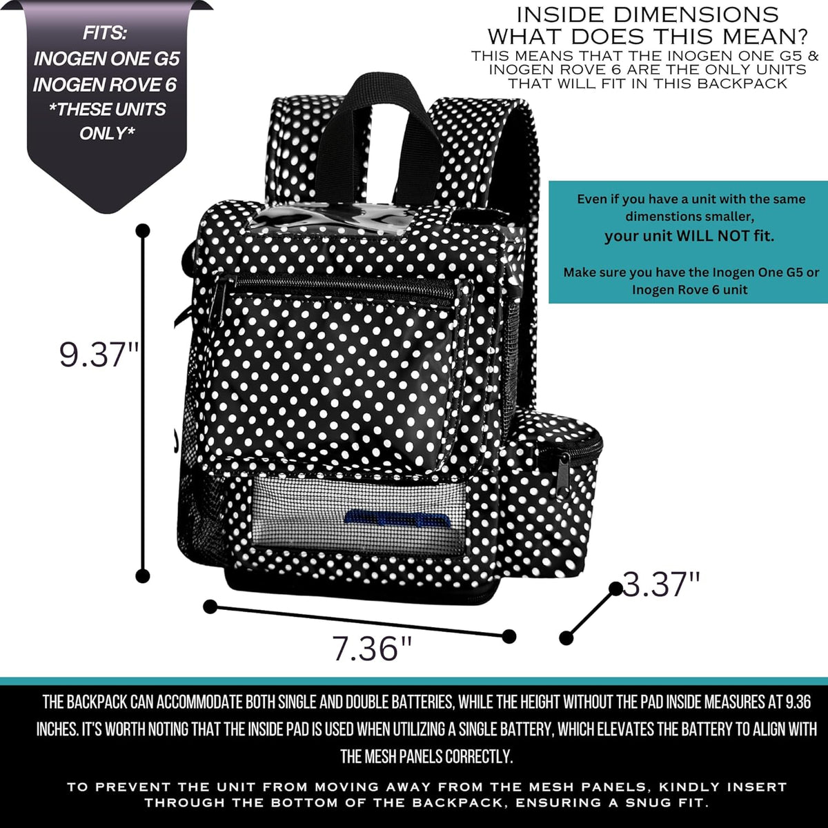 Backpack with padded straps, chest & waist straps P40414