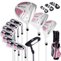 12 Pieces Women’s Complete Golf Club Set Right Hand with Portable Golf Cart Bag D915