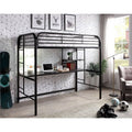 Twin Over Workstation Bunk Bed in Black F89940