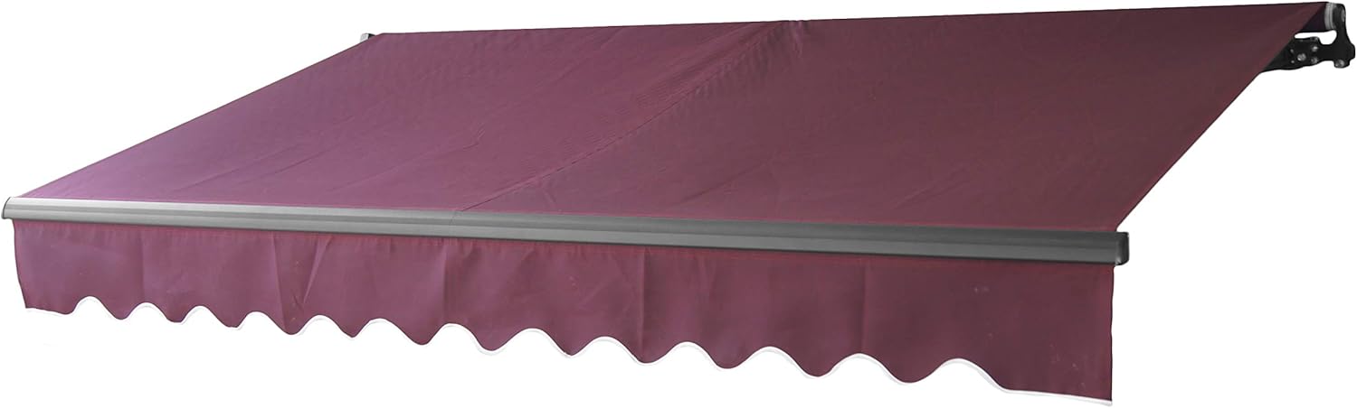 Motorized Retractable Patio Canopy Awning 10 x 8 Feet Gray E6305