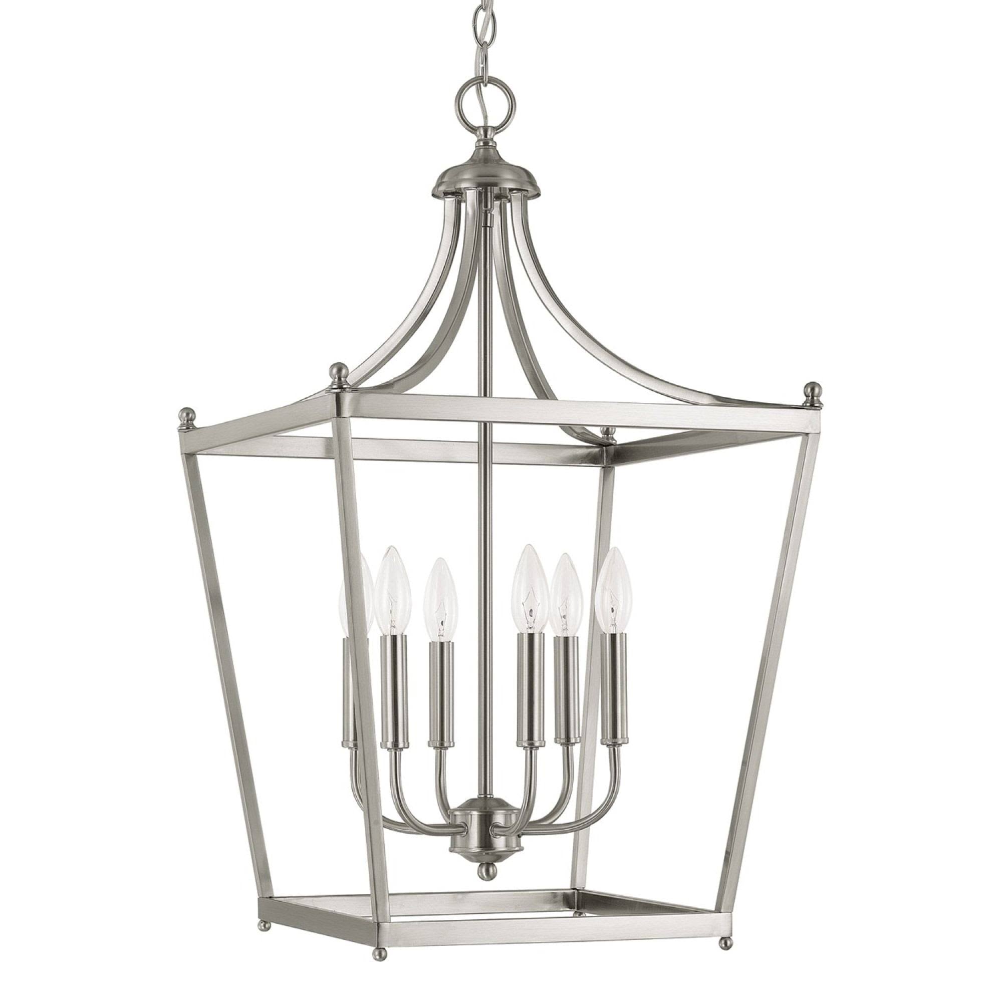 6 Light Brushed Nickel Foyer B58554