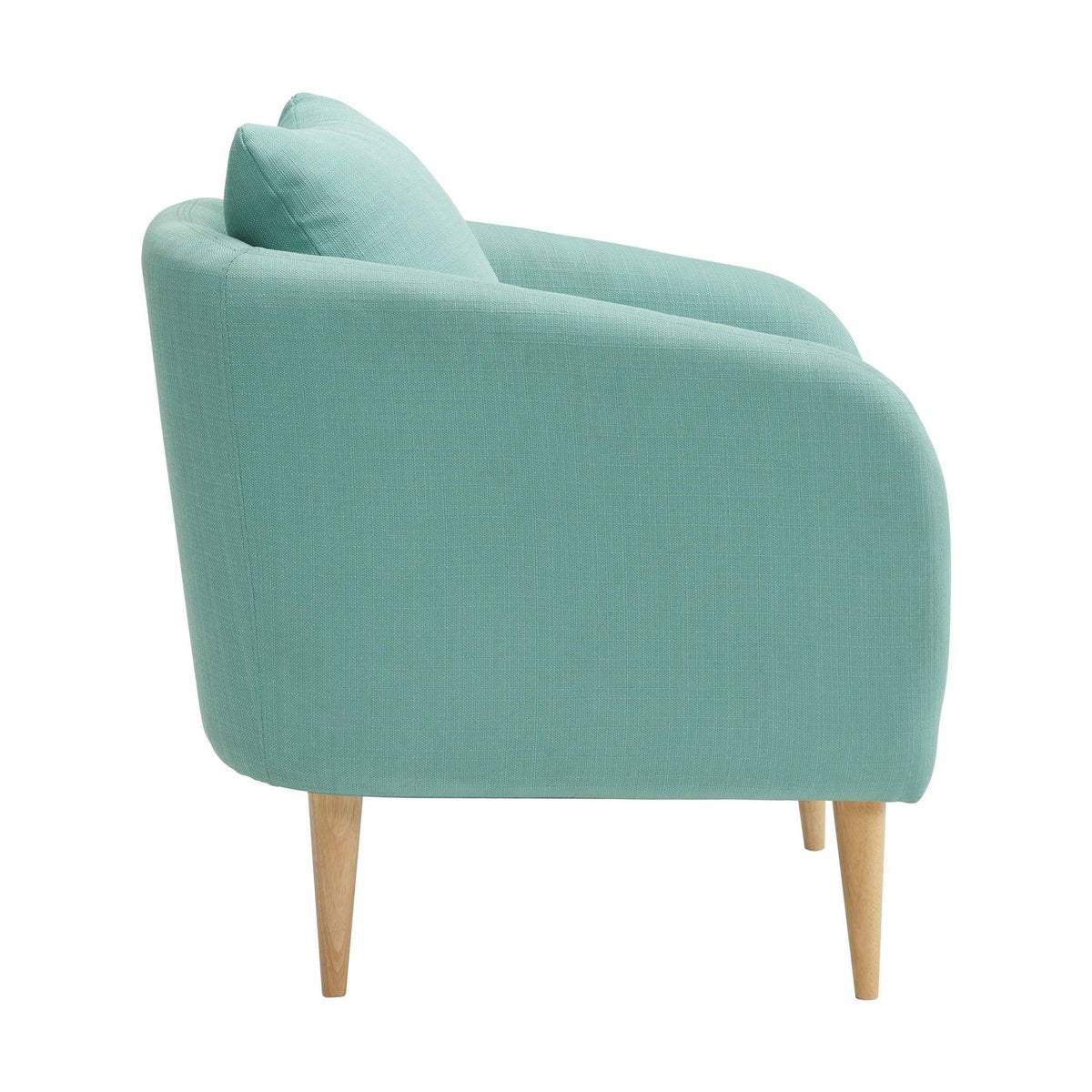 Green Accent Chair with Wooden Legs T4563