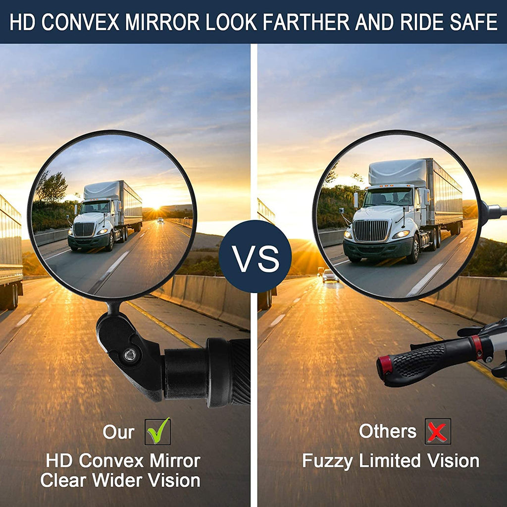 2Pcs Adjustable Bicycle Rear View Mirror H20727