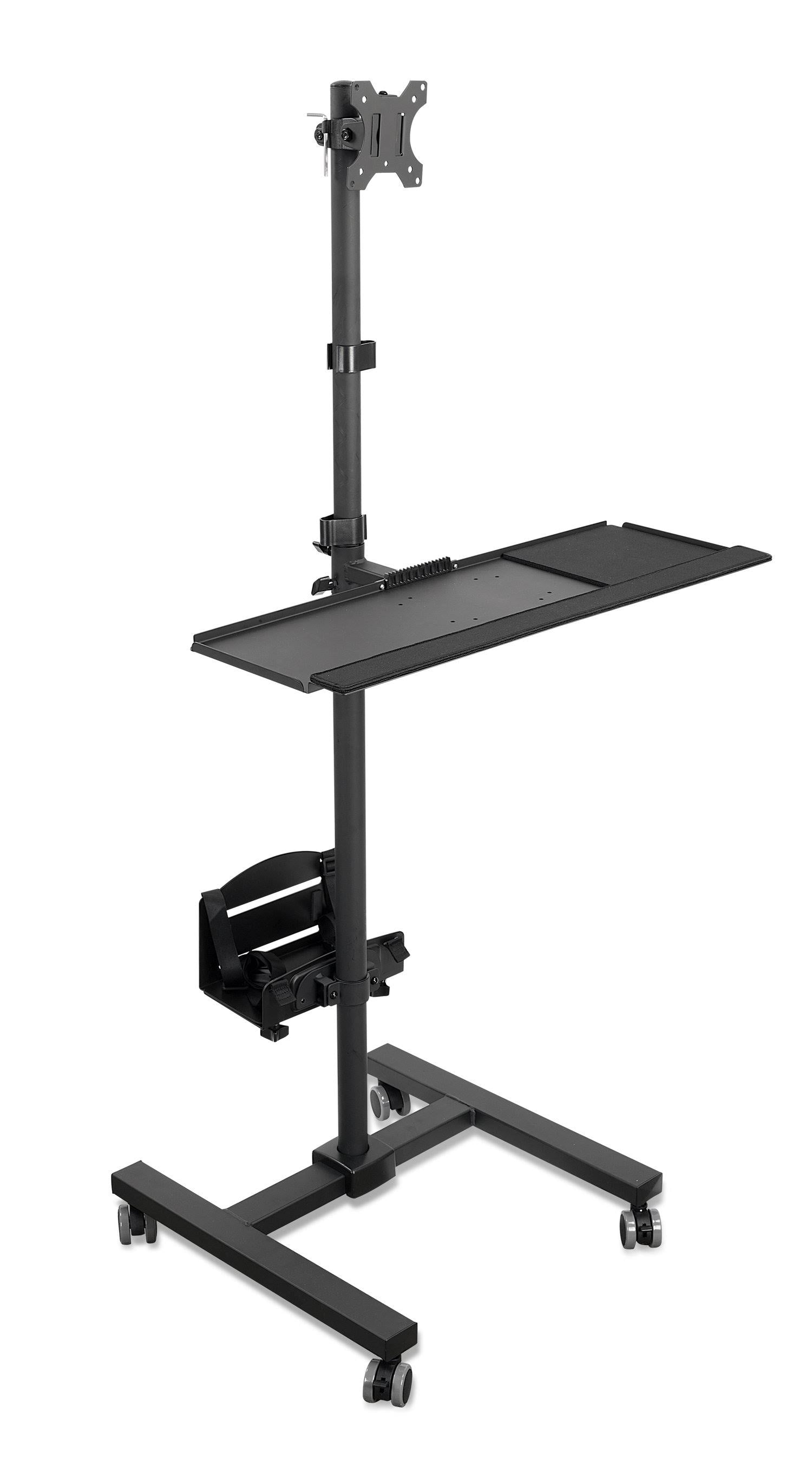 Mobile Cart with Monitor Mount and CPU Holder E15300