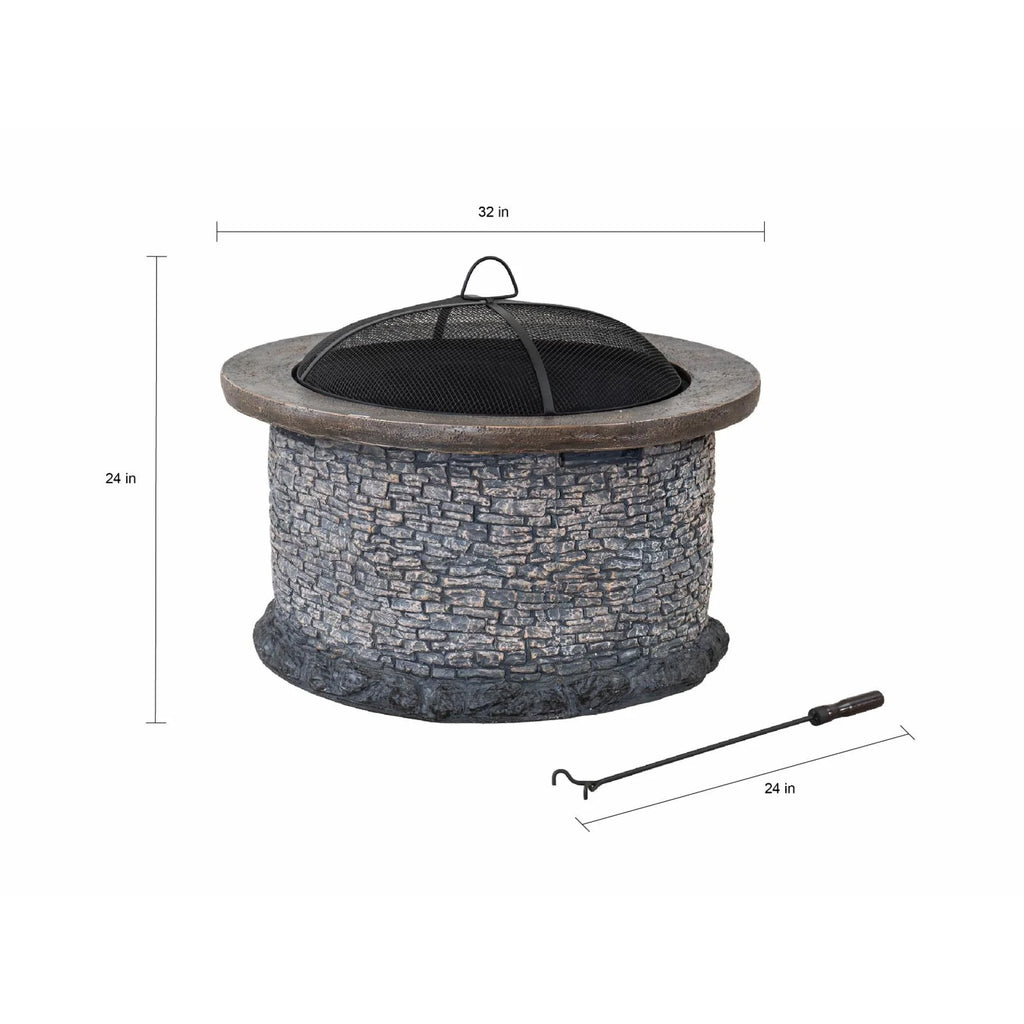 32 in. Round Wood-Burning Fire Pit E207