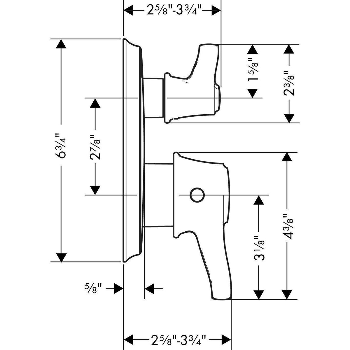 Polished Nickel Thermostatic Trim with Volume Control E6434