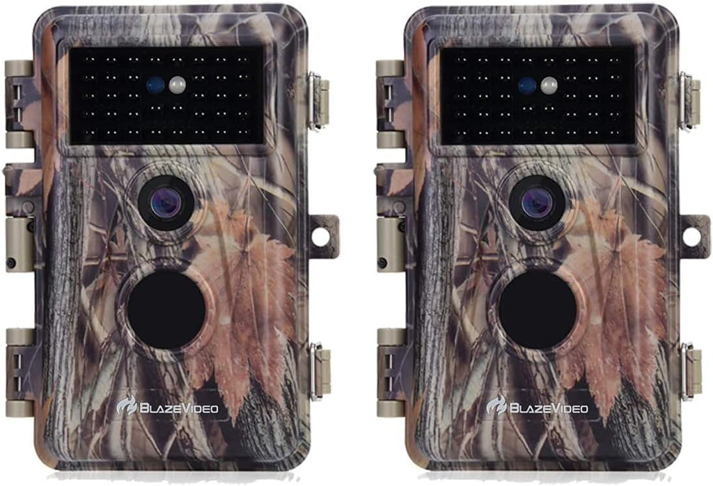 2-Pack 24MP Full HD 1296P Night Vision Motion Activated Waterproof Deer Cameras Q438