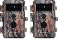 2-Pack 24MP Full HD 1296P Night Vision Motion Activated Waterproof Deer Cameras Q438