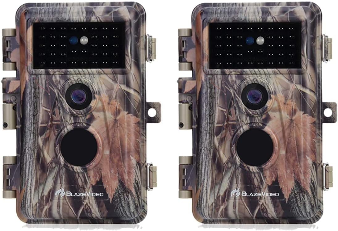 2-Pack 24MP Full HD 1296P Night Vision Motion Activated Waterproof Deer Cameras Q438