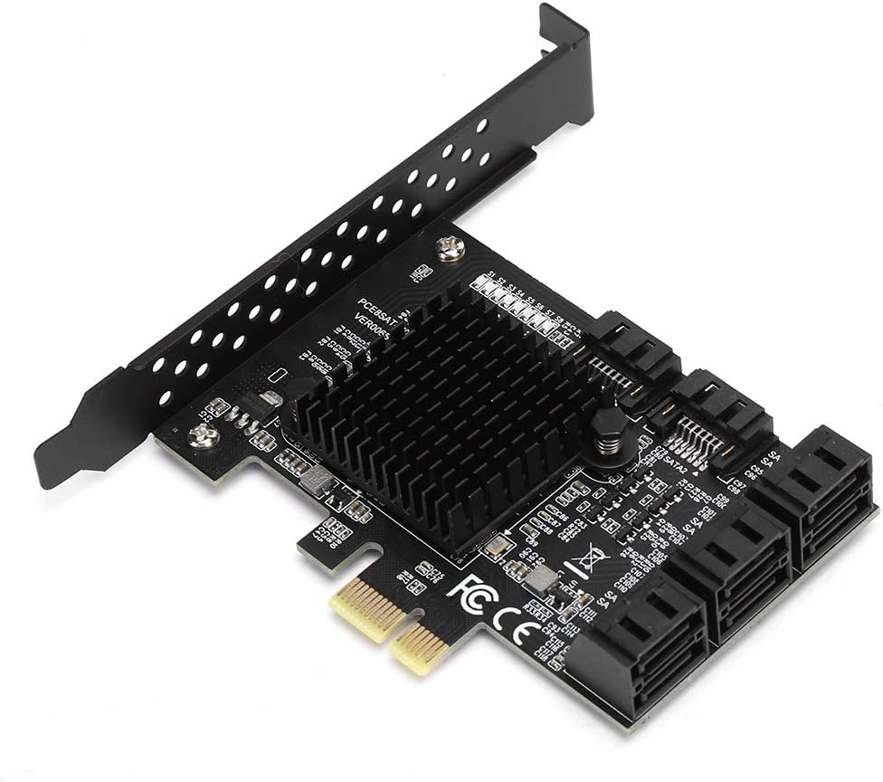 PCI-E to SATA 3.0 8 Ports Adapter Card with Driver Disc Q56412