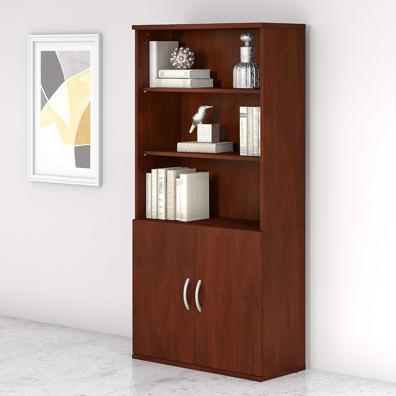 5 Shelf Bookcase with Doors A9370