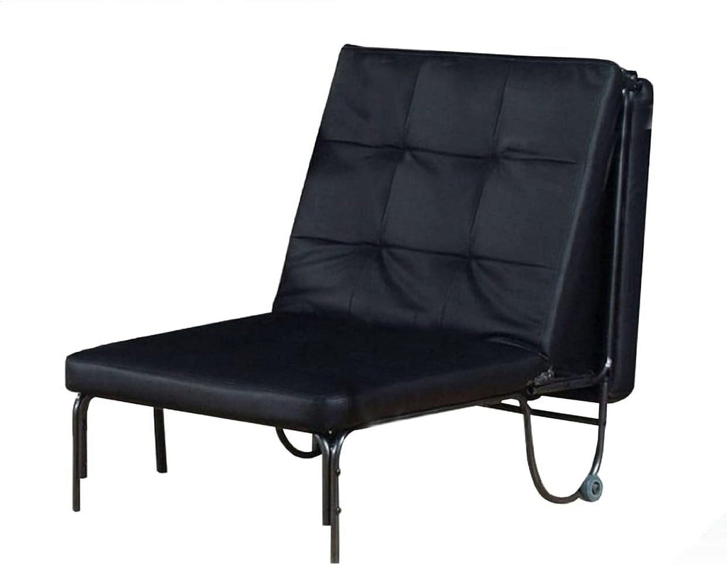 Silver And Black Futon Chair S82985