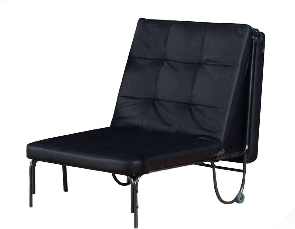 Silver And Black Futon Chair S82985