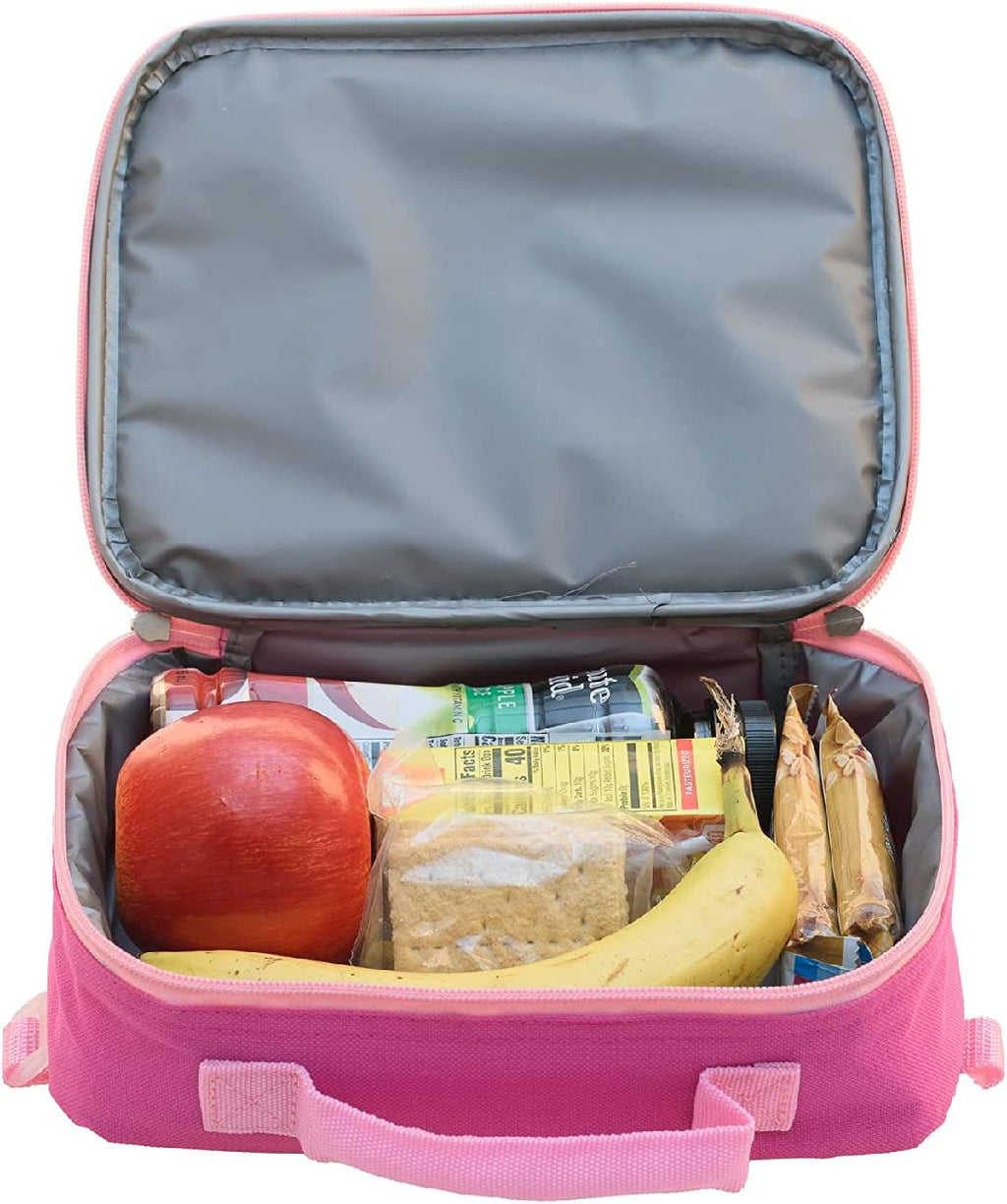 4 Piece Sequin Backpack Set with Lunch Bag, Pink J94489