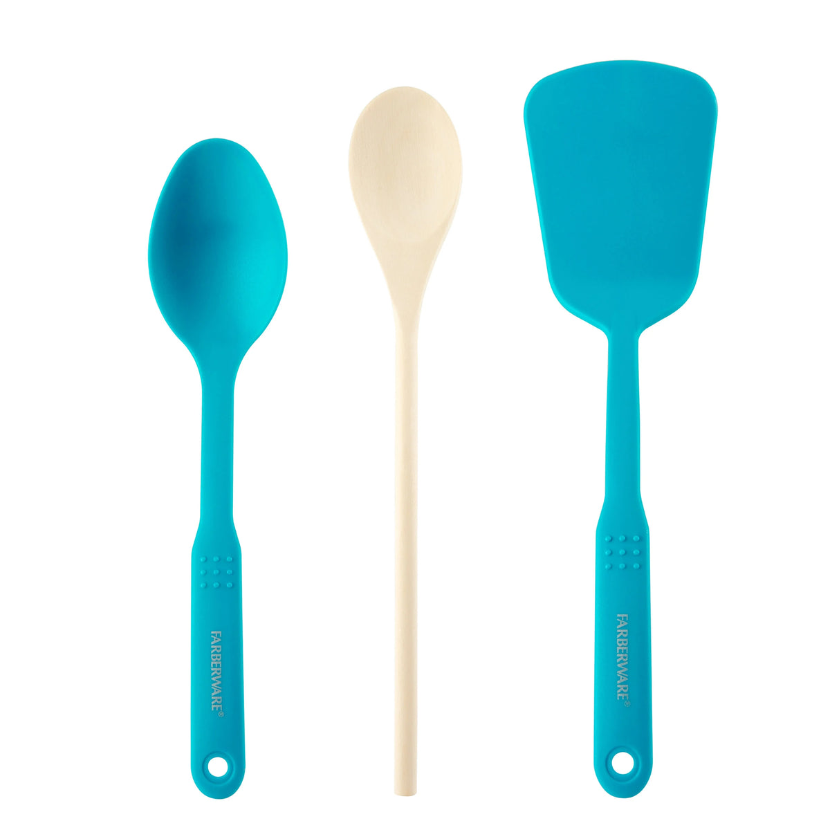 18-Piece Aqua Kitchen Tool and Gadget Caddy Set Y64072