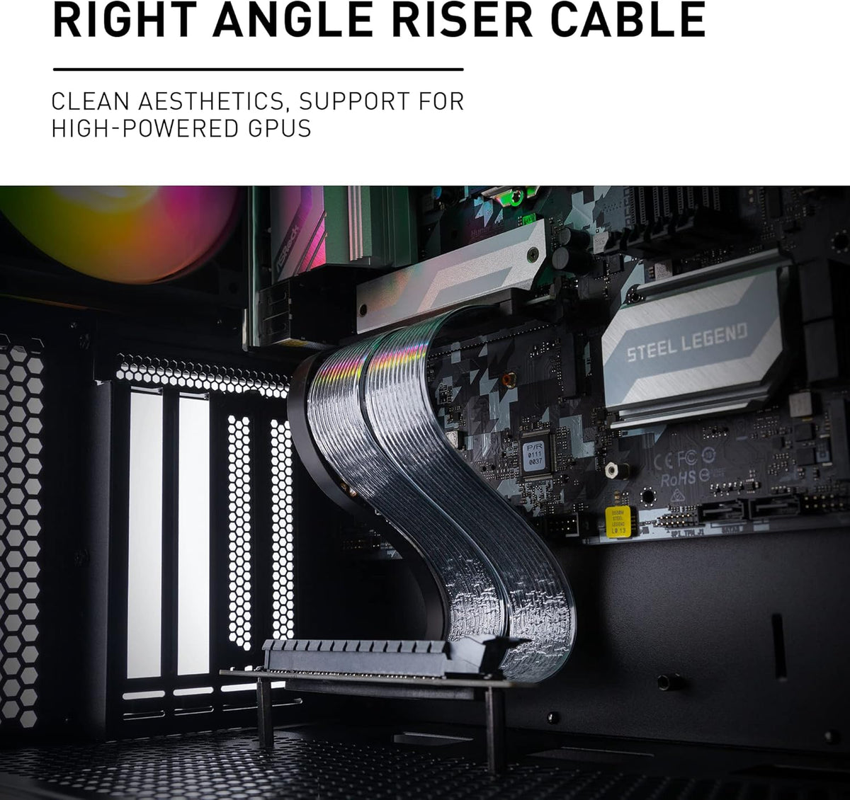 PCIE 4.0 Right Angle Riser Extension Cable B693