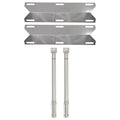 2-Pack Stainless Steel BBQ Gas Grill Tube Burner & Heat Shield Plate Replacement Parts I701
