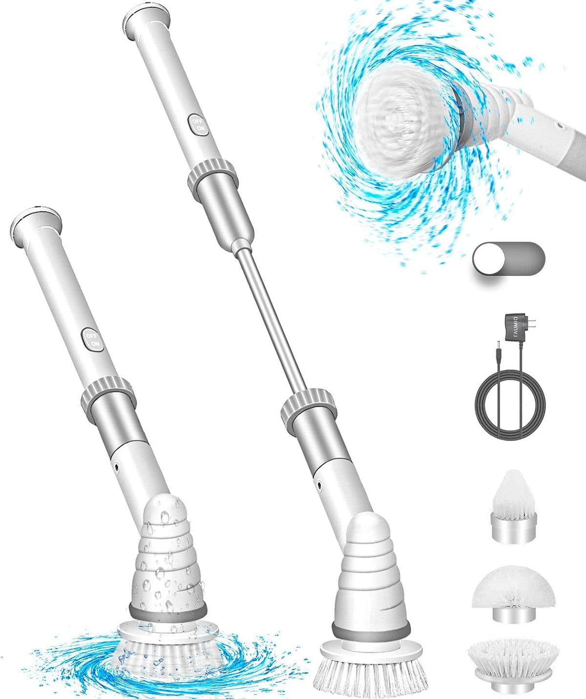 Electric Spin Scrubber, Cordless Bathroom Cleaner, Pack of 2 X7560