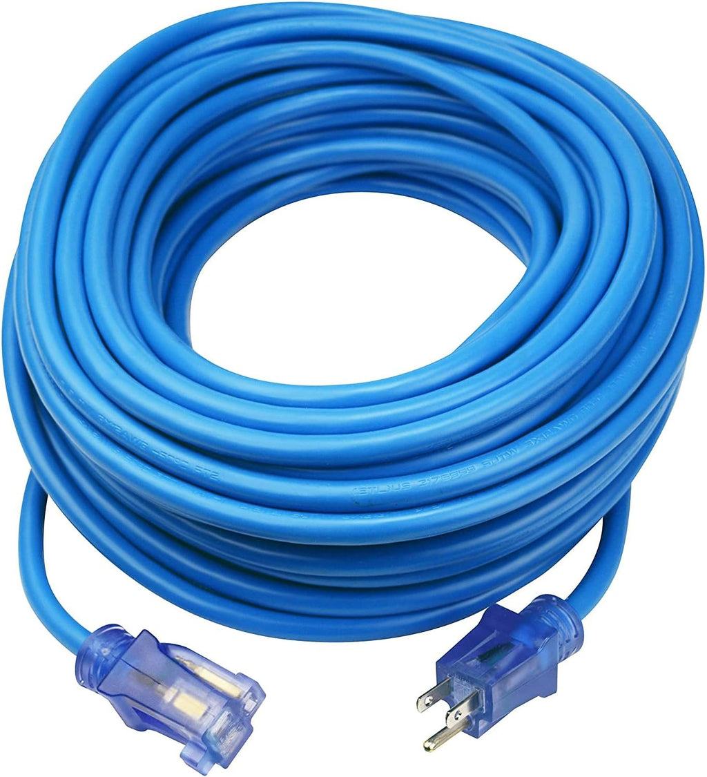 50 ft 3 Outlet Heavy Duty Outdoor Extension Cord 12/3 SJTOW Yellow R32371