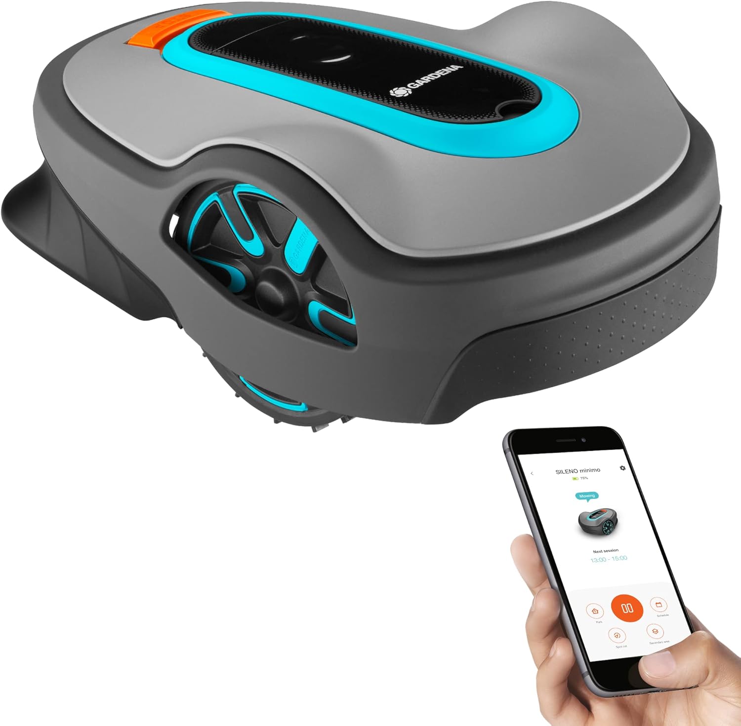Robotic Lawnmower with Bluetooth App, Grey P8621