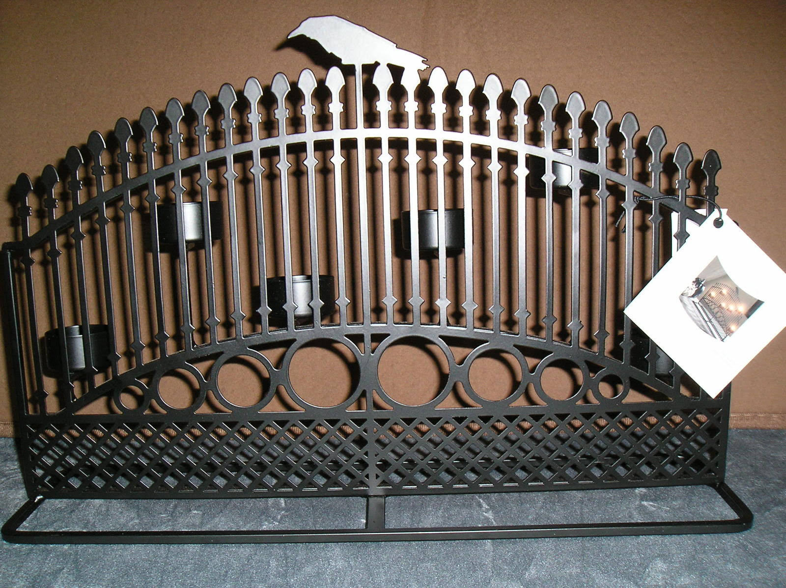 Raven Night Gate Tea Light Candle Holder K508192
