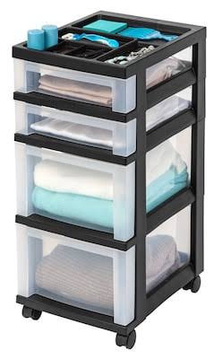 4 Drawer Black Storage Cart U853013