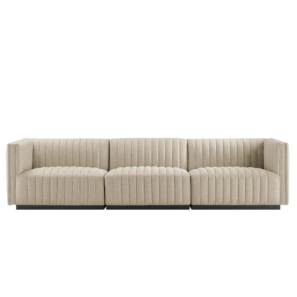Tufted Upholstered Fabric Sofa C5216