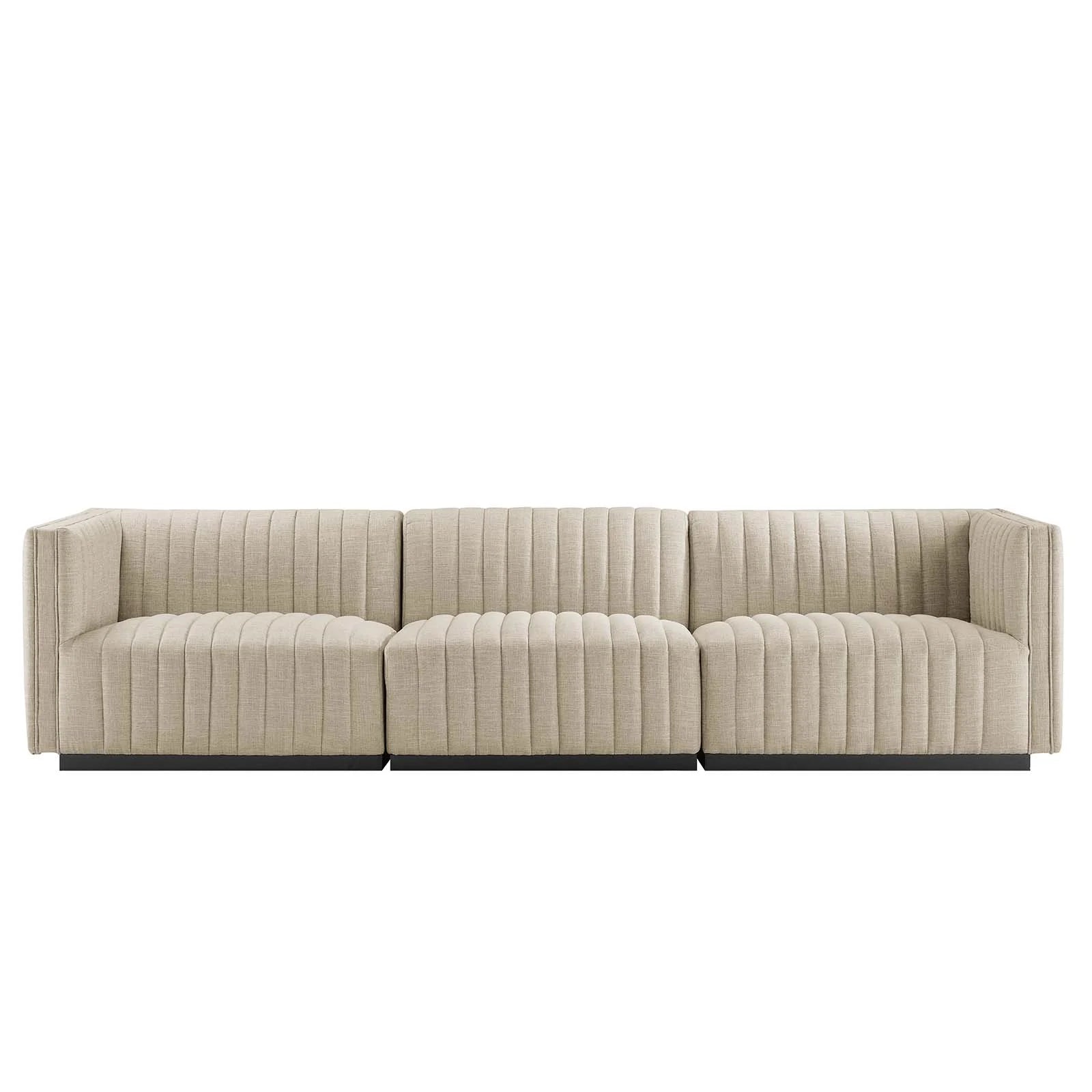 Tufted Upholstered Fabric Sofa C5216