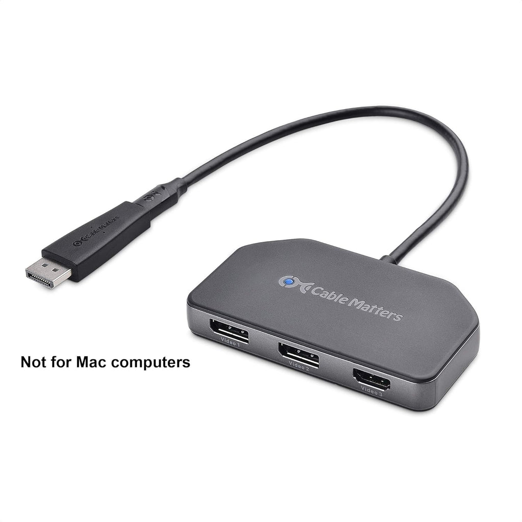 Triple 4K DisplayPort Splitter with 2X 8K DisplayPort 1.4 and 1x 4K HDMI V1809