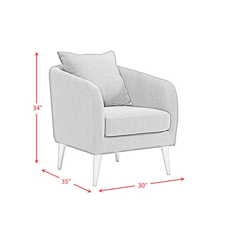 Green Accent Chair with Wooden Legs T4563