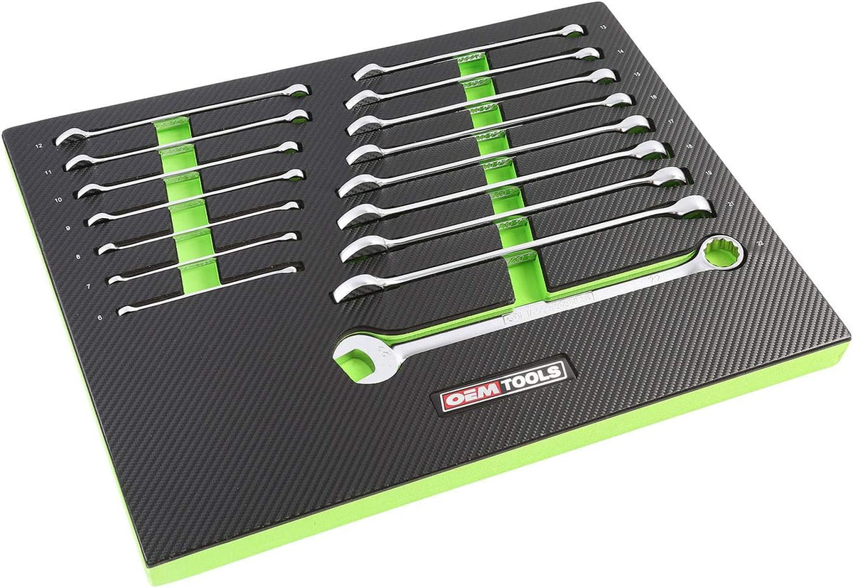 16 Piece Metric Combo Wrench Set with Foam EVA Tray G11512