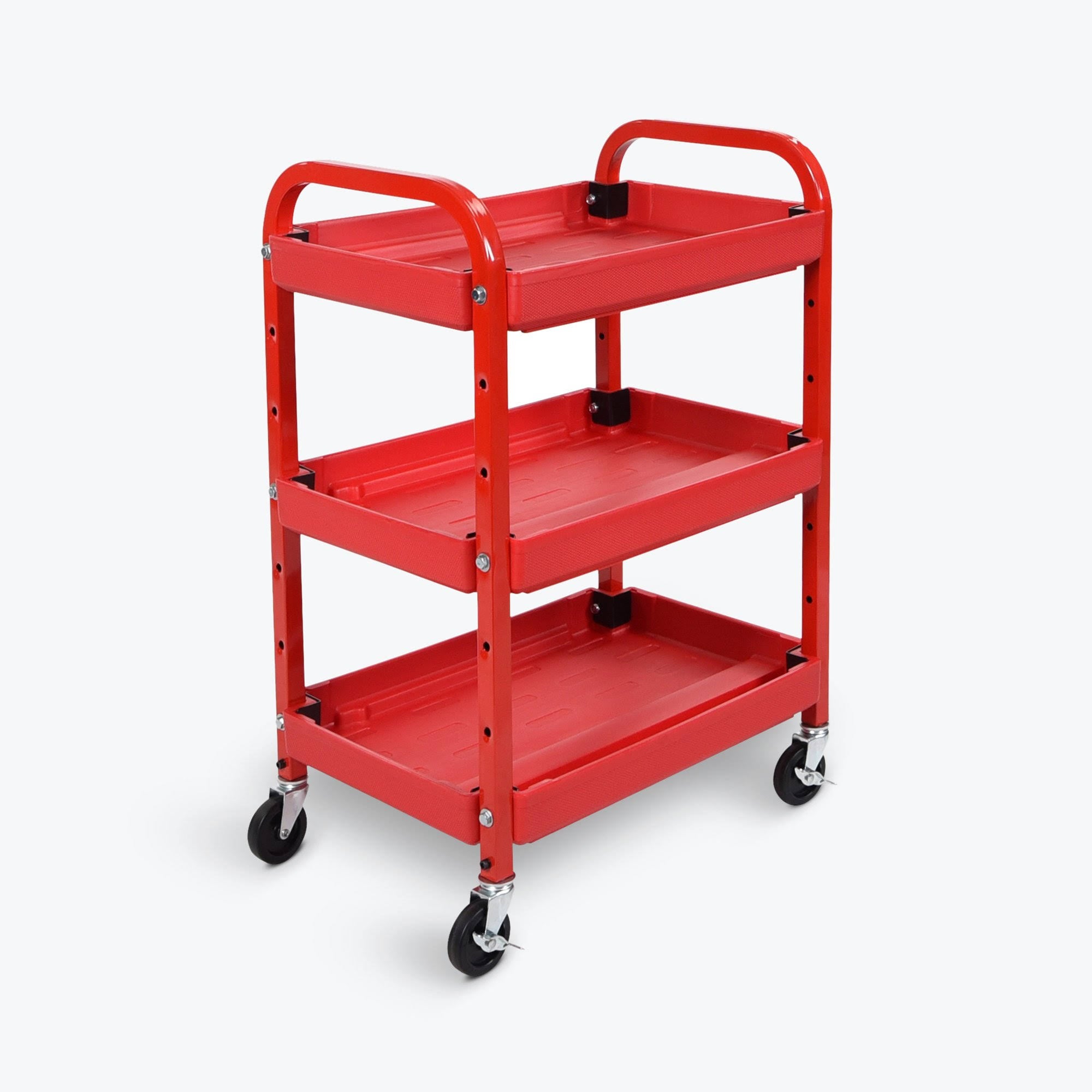 Red 3-Shelf Utility Cart M375246