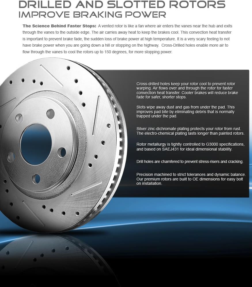 FRONT 330mm + REAR 345mm D/S 6 Lug Rotors M998