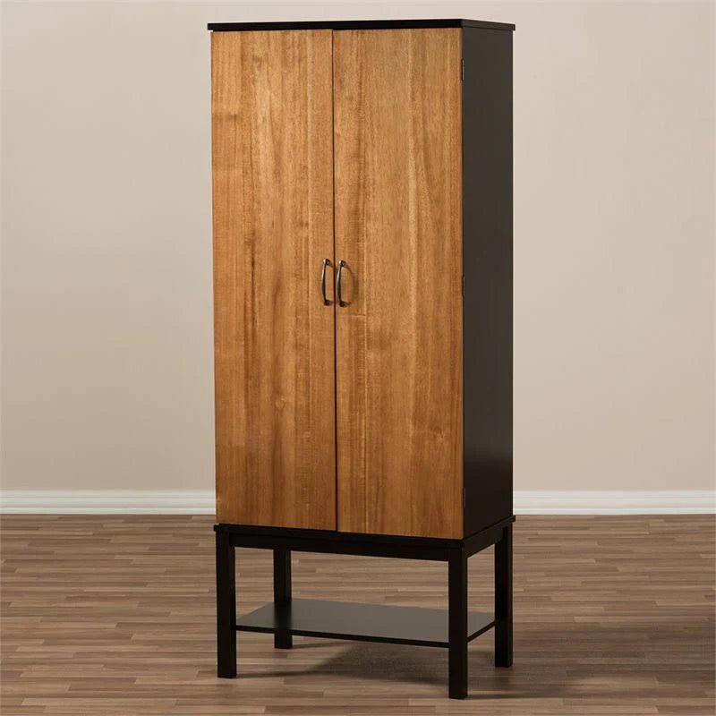 Walnut and Wenge Brown Home Bar Cabinet I916