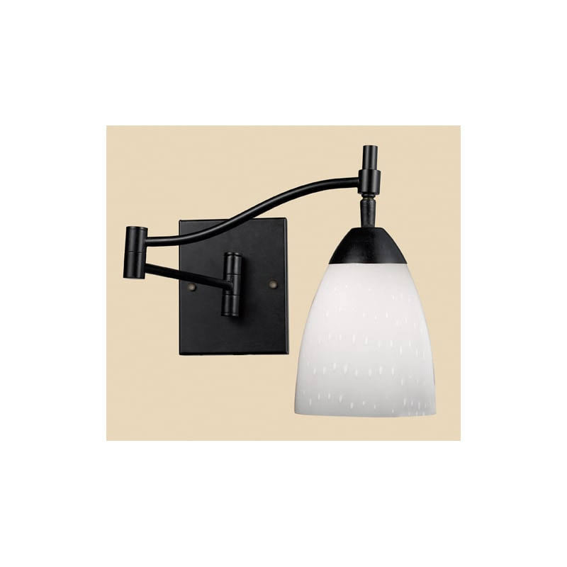 Dark Rust and Simple White 1 Light Sconce E124876