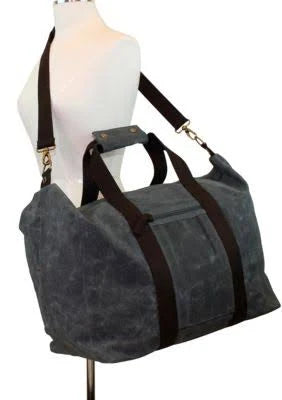 Slate Waxed Canvas Weekender P3804