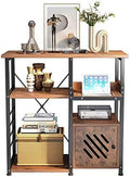 3-Tier Utility Microwave Oven Stand with Cabinet L95792