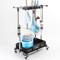 Stainless Steel Adjustable Height Broom and Mop Rack Storage Rack I798197