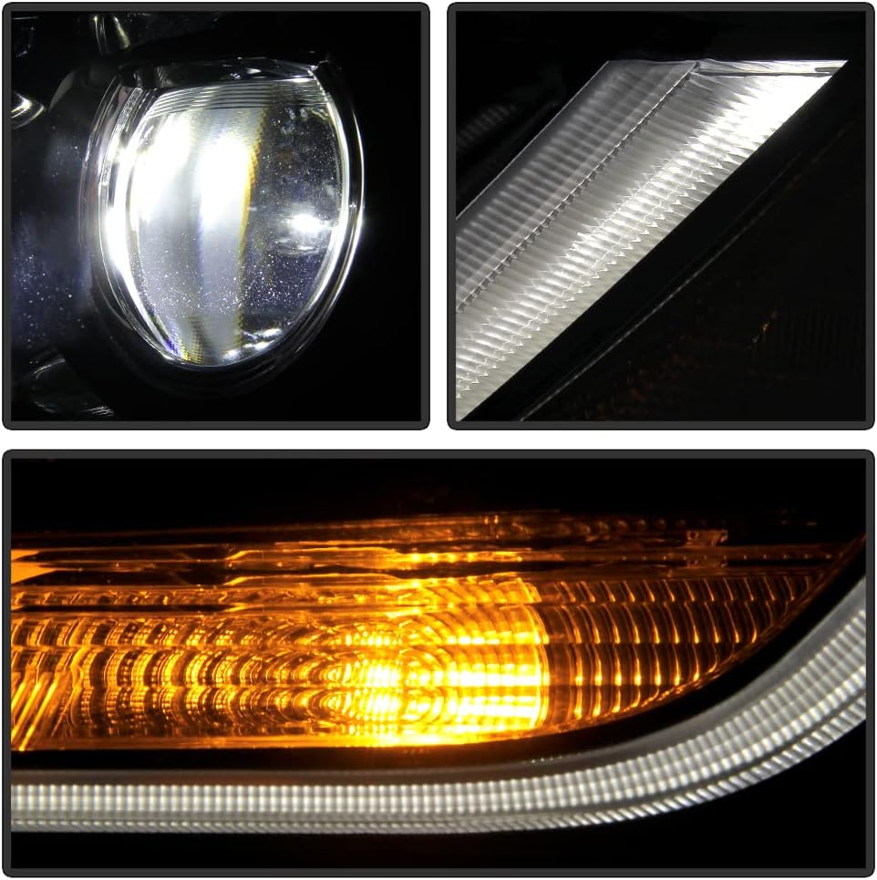 Black LED Projector Headlights Set Left+Right H93837