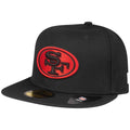 Black Red Fitted Hat M8334
