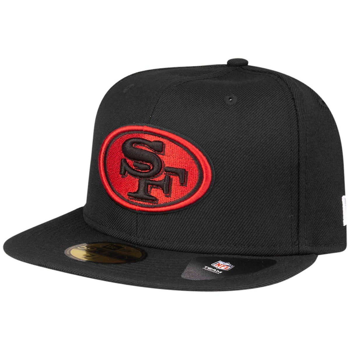 Black Red Fitted Hat M8334