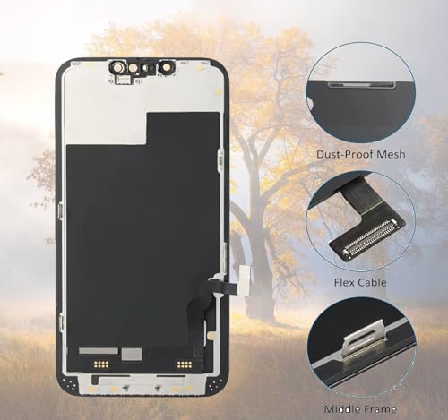 iPhone 11 Screen Replacement Kit LCD Digitizer Front Glass with Frame Assembly Set, 6.1 Inch R80142