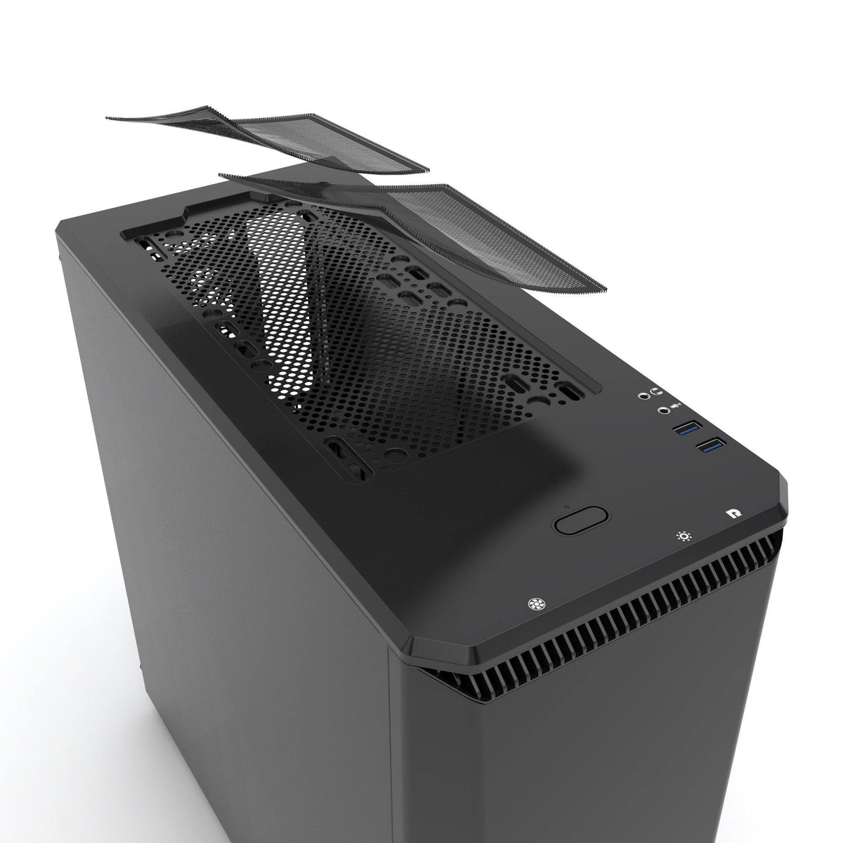 Satin Black Steel ATX Mid Tower Case F5960