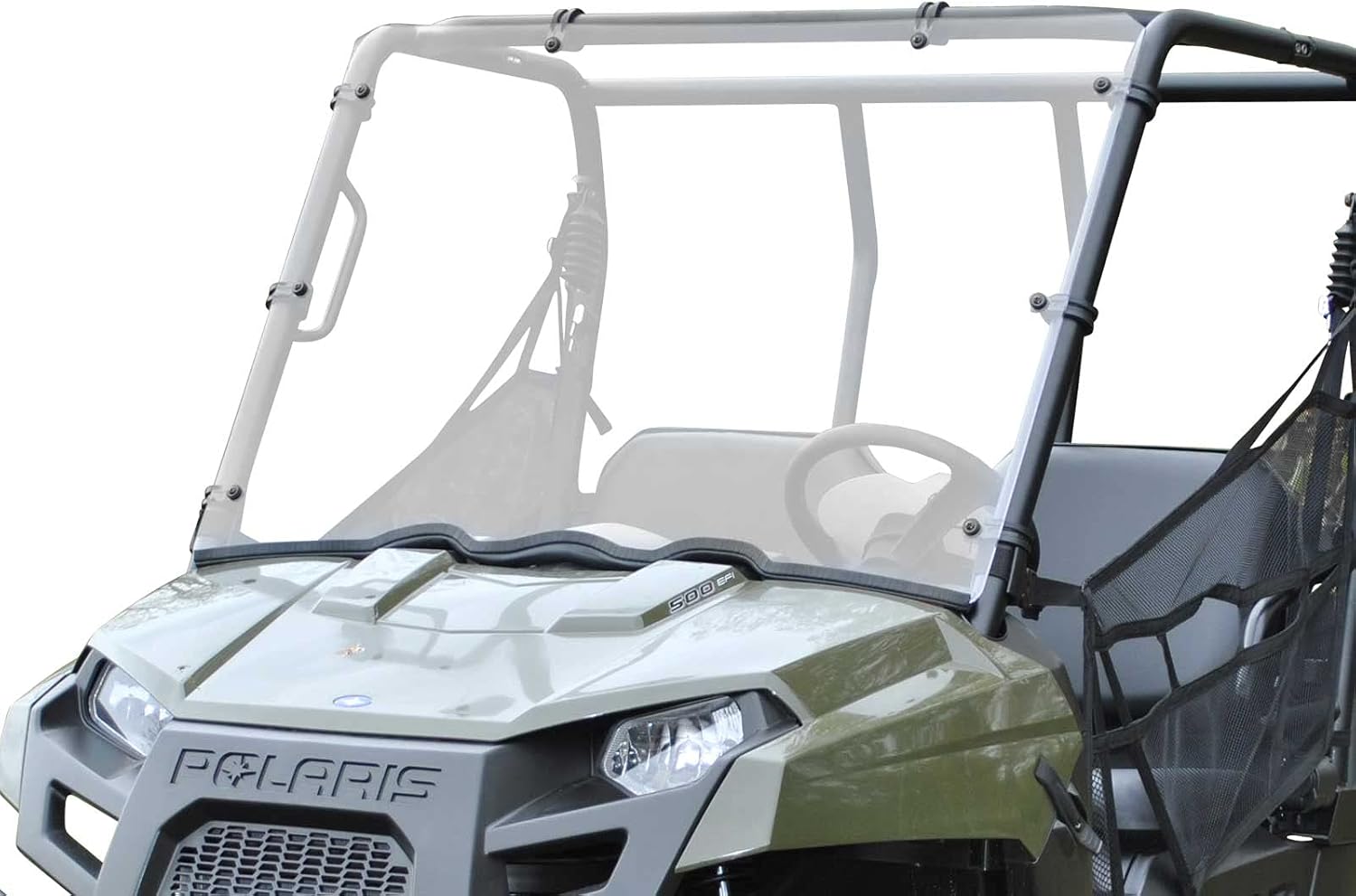 Heavy-Duty Full Windshield for Polaris Ranger Midsize 400, 1/4” Clear Polycarbonate M780287