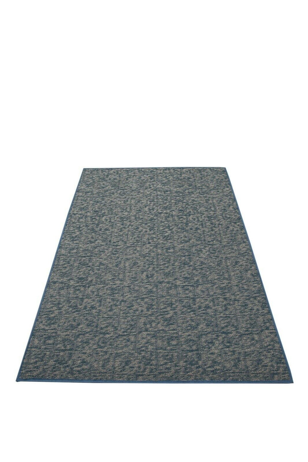 Blue 60" x 120" Half Round Solid Color Rug D830