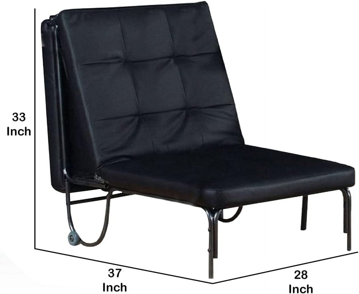 Silver And Black Futon Chair S82985