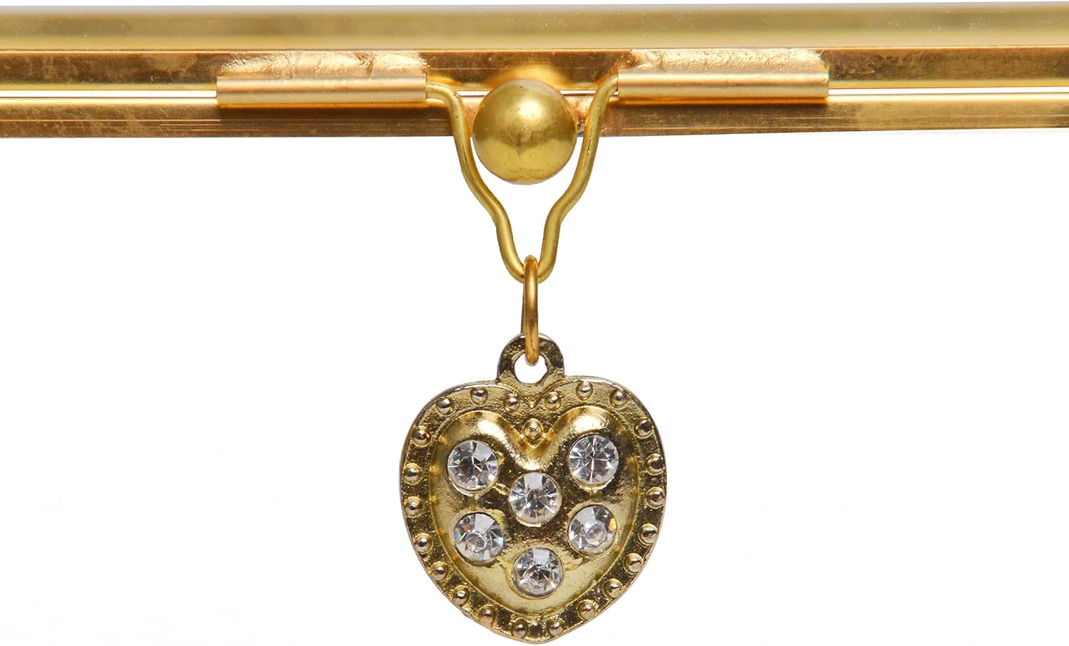 Rectangle Glass Card Box with Lid and Heartshape Pendant J85595