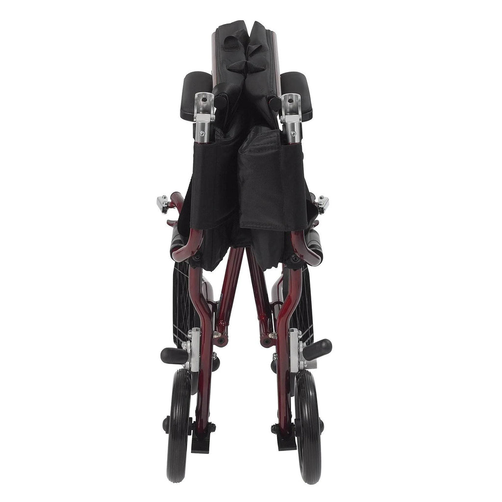 Red Frame Ultra Lightweight Transport Wheelchair U68545